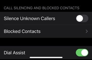 iOS 13 Silence Unknown Callers